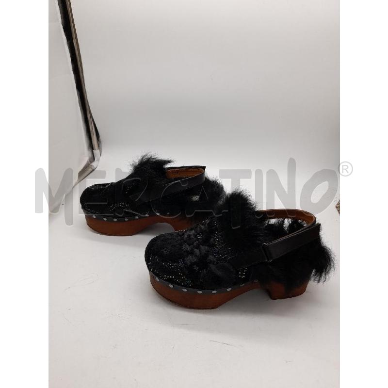 SCARPE DONNA ZOCCOLO PELO CORAL BLU | Mercatino dell'Usato Montesilvano 2