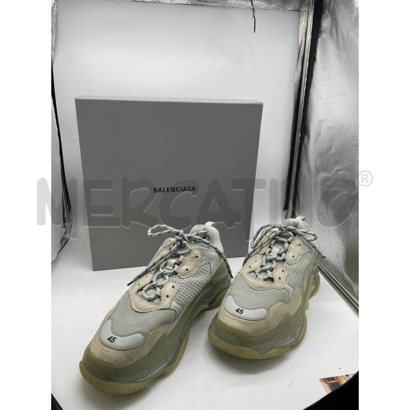 SCARPE UOMO BALENCIAGA TRIPLE S BIANCHE LACCI  | Mercatino dell'Usato Montesilvano 1