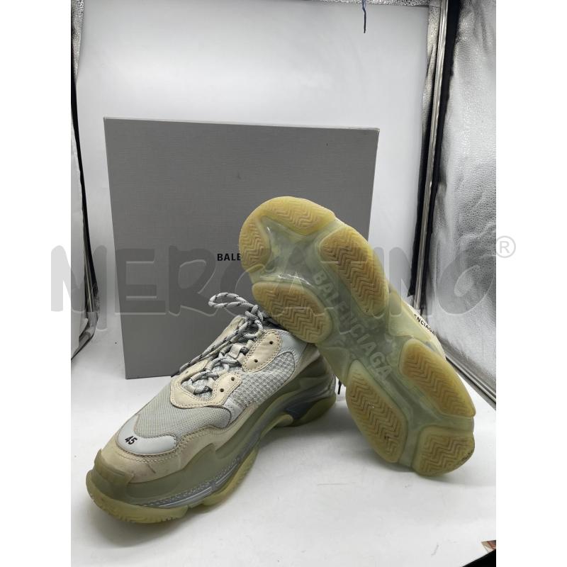 SCARPE UOMO BALENCIAGA TRIPLE S BIANCHE LACCI  | Mercatino dell'Usato Montesilvano 2