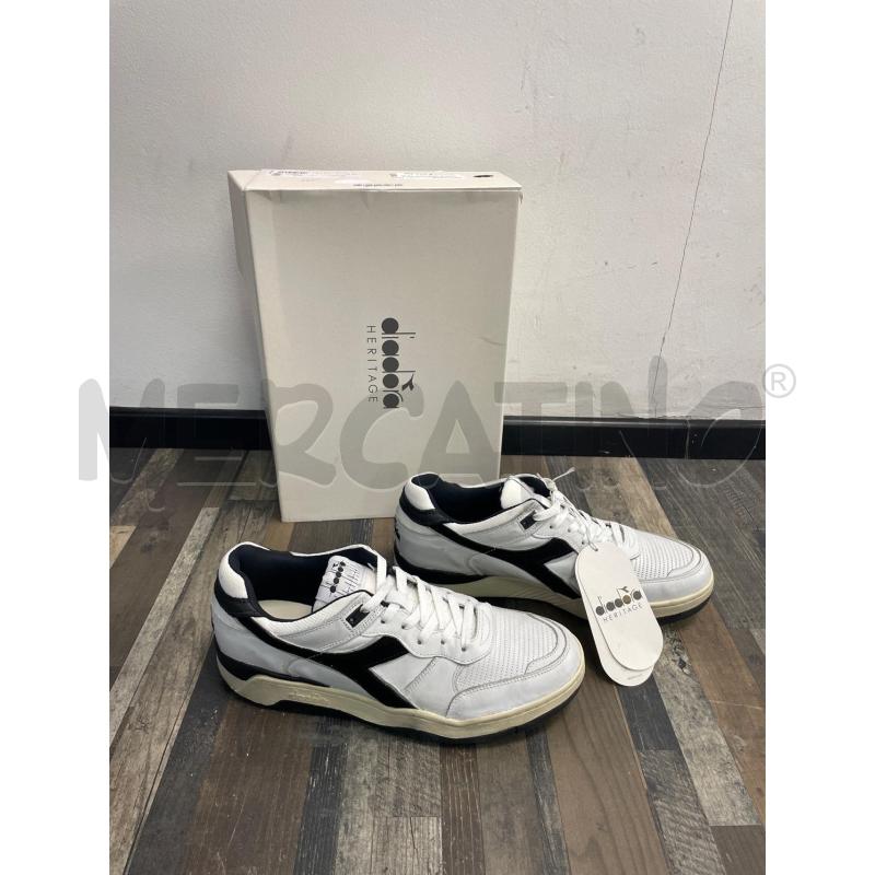 SCARPE UOMO DIADORA BIANCHE NERE LACCI  | Mercatino dell'Usato Montesilvano 1
