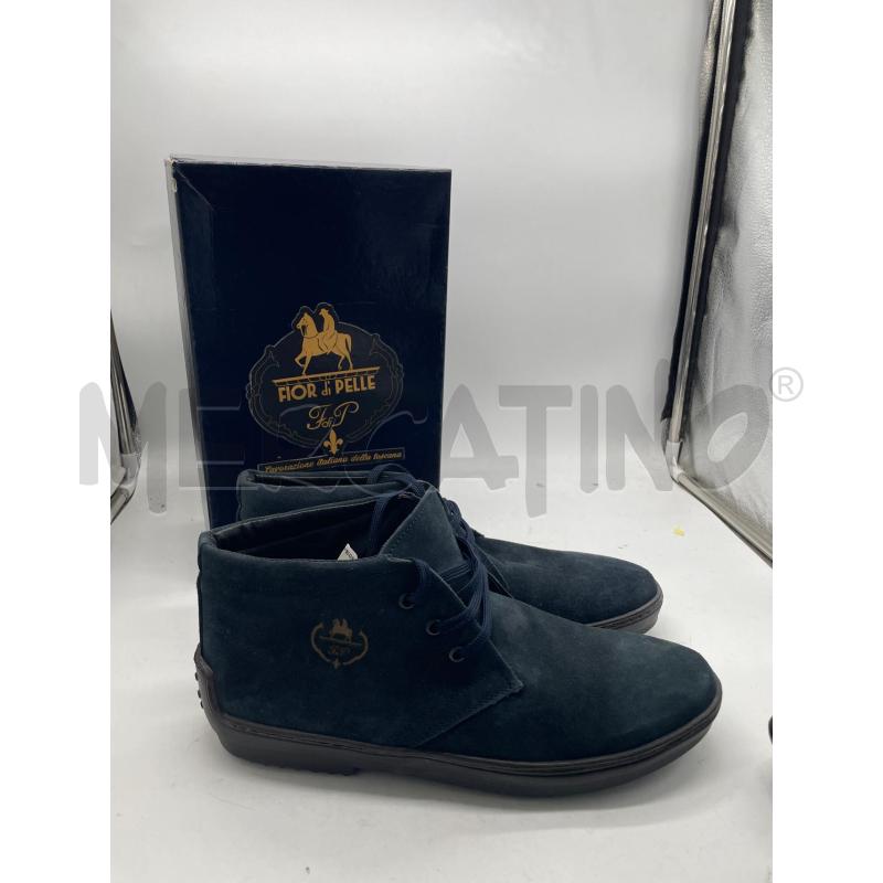 SCARPE UOMO FIOR DI PELLE BLU SCAMOSCIATE  | Mercatino dell'Usato Montesilvano 1