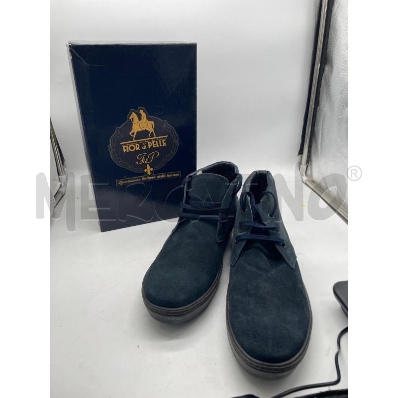 SCARPE UOMO FIOR DI PELLE BLU SCAMOSCIATE  | Mercatino dell'Usato Montesilvano 2