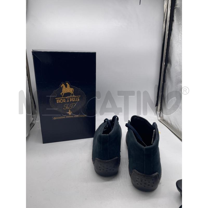 SCARPE UOMO FIOR DI PELLE BLU SCAMOSCIATE  | Mercatino dell'Usato Montesilvano 3