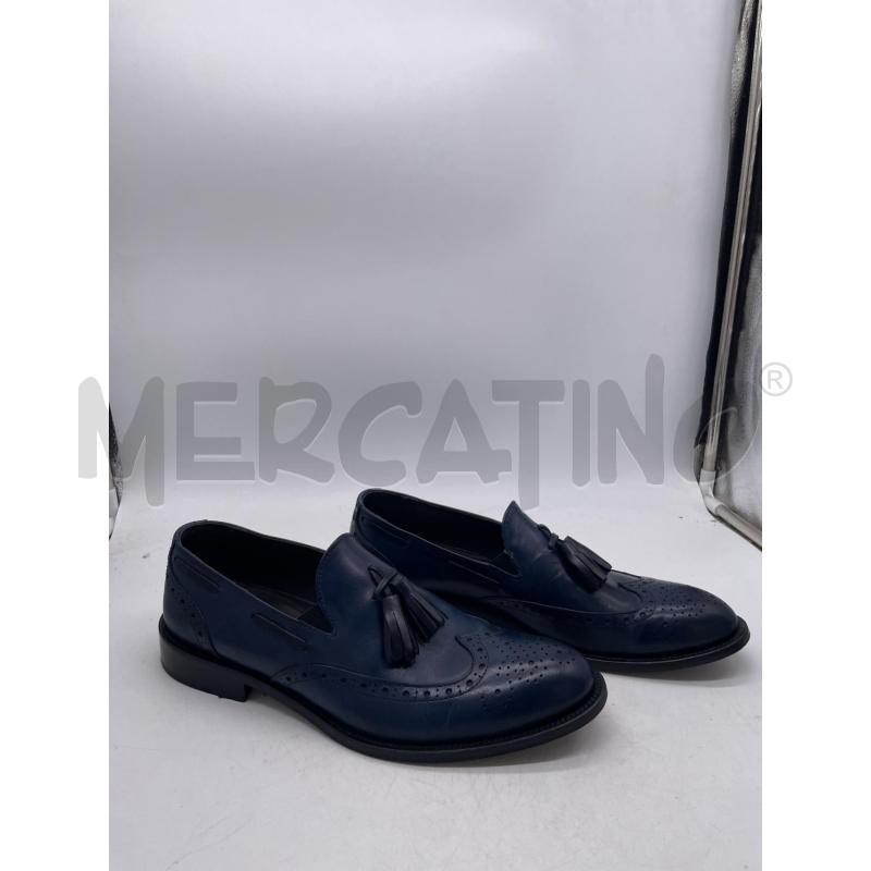 SCARPE UOMO MOCASSINO GALLUCCI PELLE BLU FRANGE  | Mercatino dell'Usato Montesilvano 1
