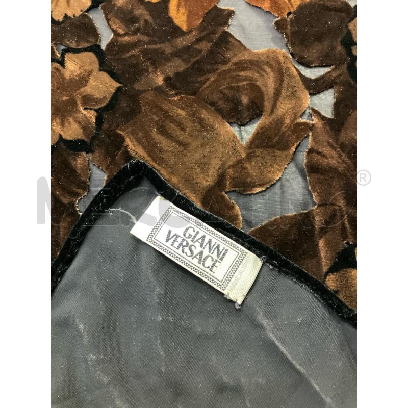 SCIARPA DONNA GIANNI VERSACE VELLUTO FIORI MARRO | Mercatino dell'Usato Montesilvano 3