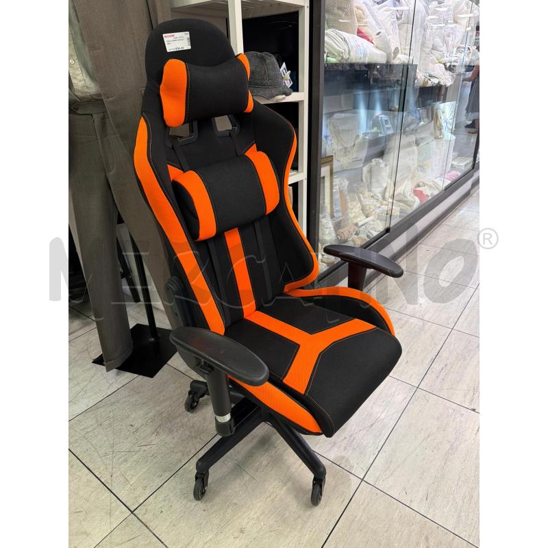 SEDIA GAMING ARANCIO NERA | Mercatino dell'Usato Montesilvano 1