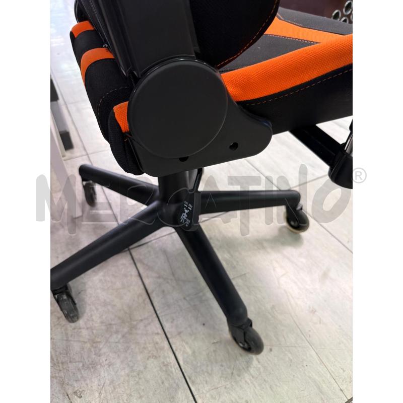 SEDIA GAMING ARANCIO NERA | Mercatino dell'Usato Montesilvano 3