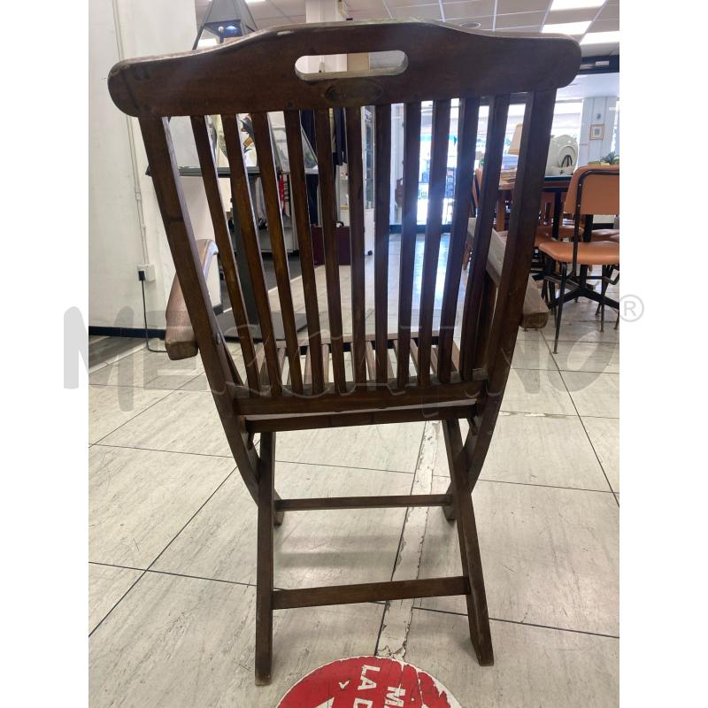 SEDIA LEGNO BRACCIOLI PIEGHEVOLE AMALFI | Mercatino dell'Usato Montesilvano 4