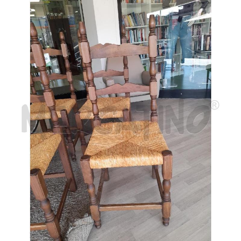SEDIA LEGNO IMPAGLIATA N.4 | Mercatino dell'Usato Montesilvano 2