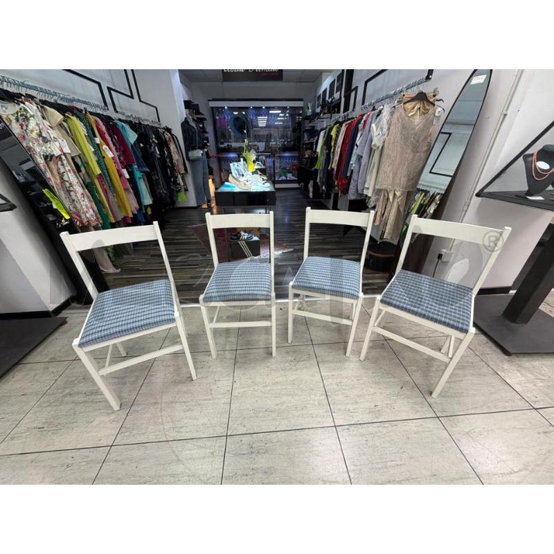 SEDIA N 4 BIANCO CELESTE | Mercatino dell'Usato Montesilvano 1
