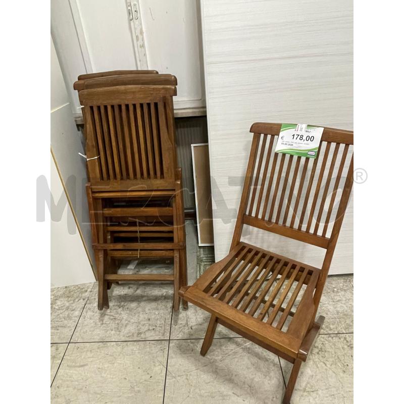 SEDIE PZ.6 LEGNO RICHIUDIBILI | Mercatino dell'Usato Montesilvano 2
