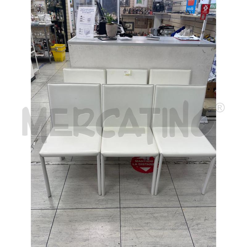 SEDIE PZ. 6 CALLIGARIS BIANCHE | Mercatino dell'Usato Montesilvano 1