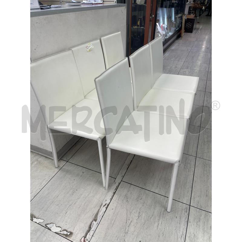 SEDIE PZ. 6 CALLIGARIS BIANCHE | Mercatino dell'Usato Montesilvano 2