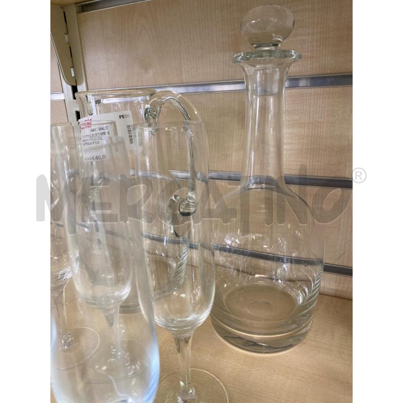 SERVIZIO CALICI 6PERS. BOTTIGLIA E CARAFFA | Mercatino dell'Usato Montesilvano 2