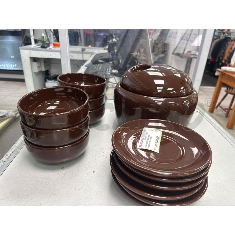 SERVIZI PZ. 6 ZUPPA MARRONE CERAMICA | Mercatino dell'Usato Montesilvano 1