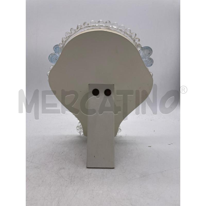 SPECCHIETTO MURANO BIANCO FIORI CELESTI | Mercatino dell'Usato Montesilvano 2