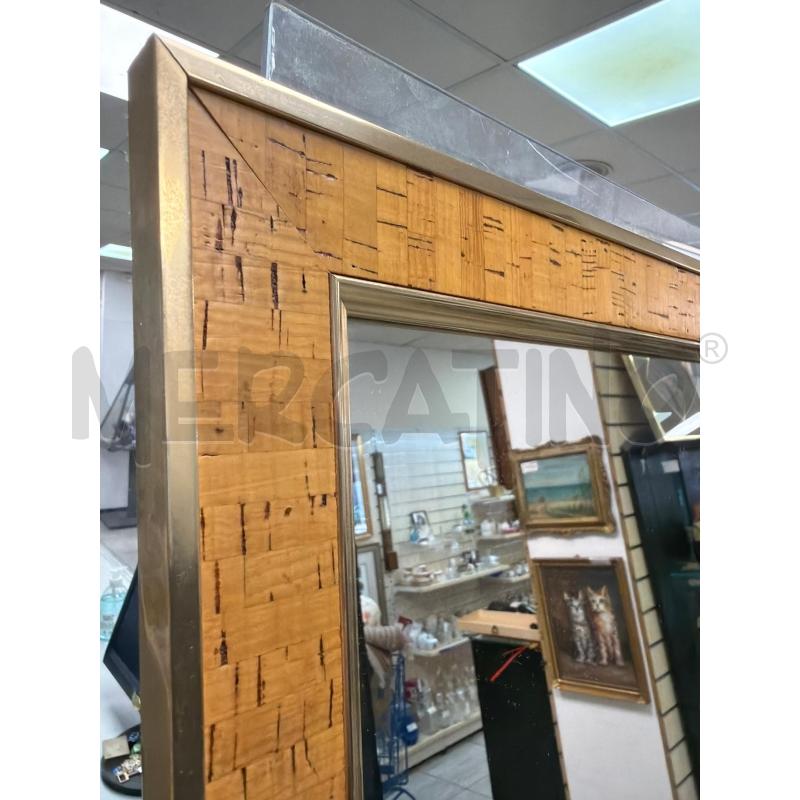 SPECCHIO CORNICE OTTONE E SUGHERO ANNI 70 | Mercatino dell'Usato Montesilvano 2