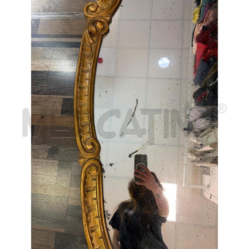 SPECCHIO OVALE CORNICE DORATA FINE '800 125X62 | Mercatino dell'Usato Montesilvano 2