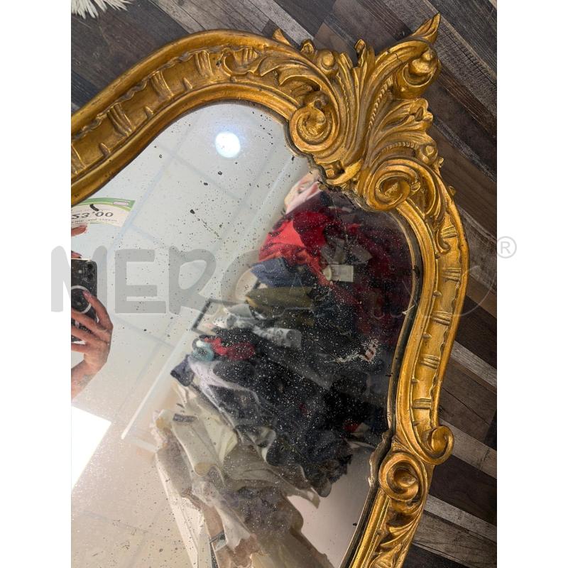SPECCHIO OVALE CORNICE DORATA FINE '800 125X62 | Mercatino dell'Usato Montesilvano 3