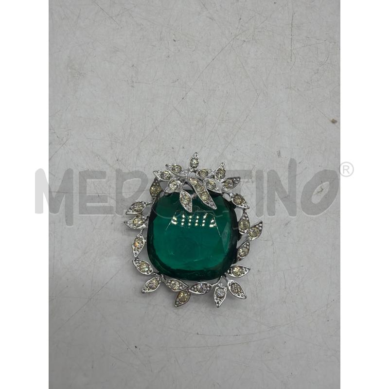 SPILLA SARAH COVENTRY VERDE FOGLIE STRASS | Mercatino dell'Usato Montesilvano 1