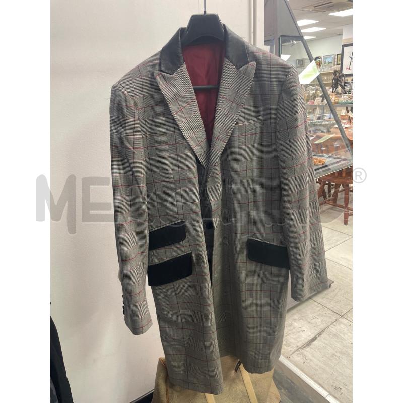 SPOLVERINO UOMO/ DONNA DOLCE & GABBANA FANTASIA QUADRETTATA RIGHE ROSSE INSERTI PELLE NERI | Mercatino dell'Usato Montesilvano 1