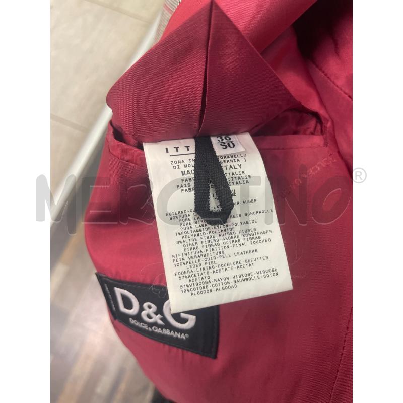 SPOLVERINO UOMO/ DONNA DOLCE & GABBANA FANTASIA QUADRETTATA RIGHE ROSSE INSERTI PELLE NERI | Mercatino dell'Usato Montesilvano 3