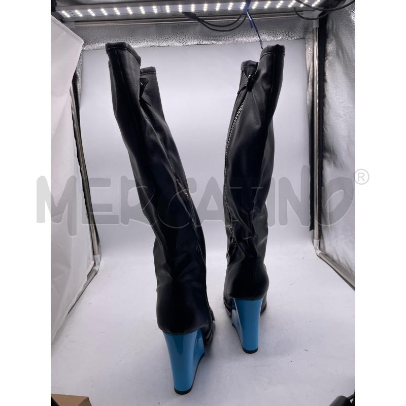 STIVALI DONNA NERI TACCO TURCHESE PUNTA MARRO BEIGE | Mercatino dell'Usato Montesilvano 2
