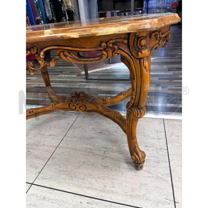TAVOLINO SALOTTO LEGNO ONICE/ALABASTRO 80X57CM | Mercatino dell'Usato Montesilvano 2