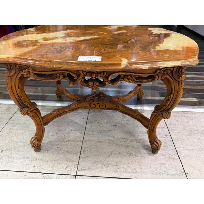 TAVOLINO SALOTTO LEGNO ONICE/ALABASTRO 80X57CM | Mercatino dell'Usato Montesilvano 3