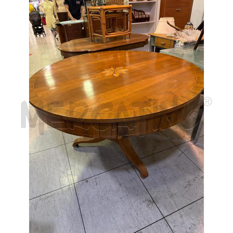 TAVOLO ROTONDO INTARSIO STELLA | Mercatino dell'Usato Montesilvano 1