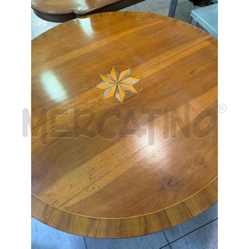 TAVOLO ROTONDO INTARSIO STELLA | Mercatino dell'Usato Montesilvano 2