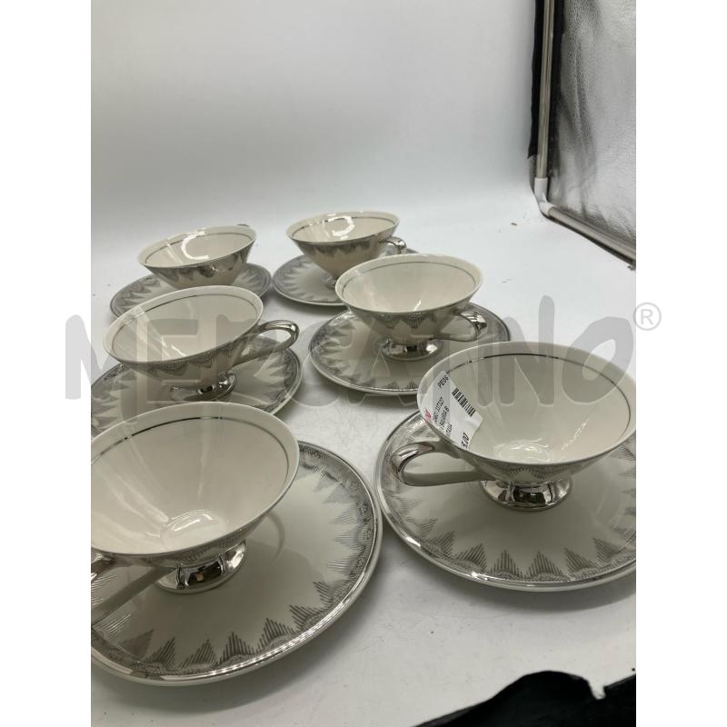 TAZZE PZ. 6 BAVARIA BIANCHE FANTASIA ARGENTATA | Mercatino dell'Usato Montesilvano 2
