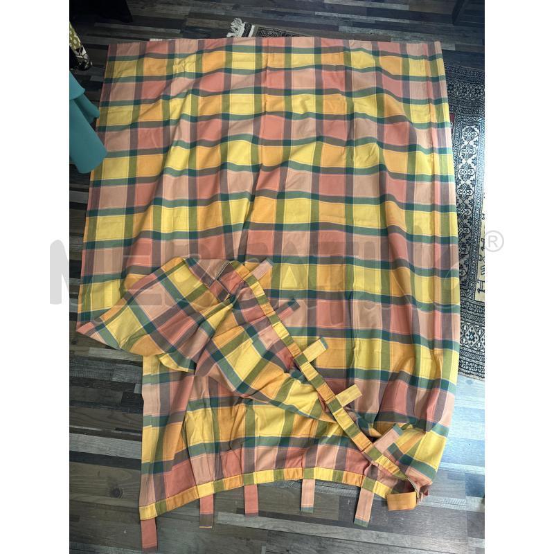 TENDA QUADRI ARANCIONI ROSA 180X270 COPPIA | Mercatino dell'Usato Montesilvano 1