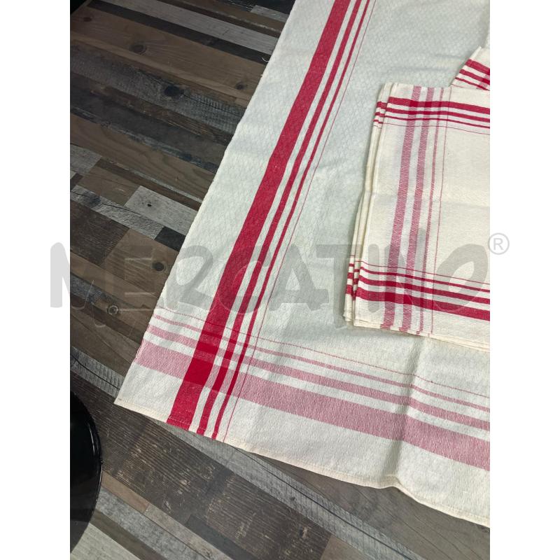 TOVAGLIA BEIGE RIGA ROSSA +6 TOV VINTAGE | Mercatino dell'Usato Montesilvano 2