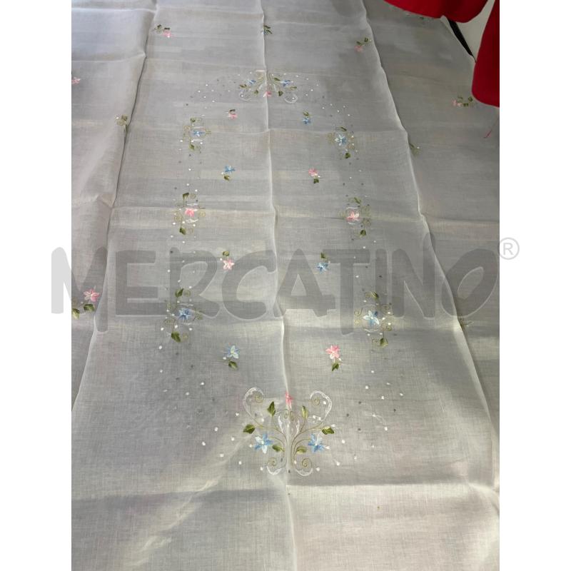 TOVAGLIA RETTANGOLARE 12 TO BIANCO FIORELLINI MUSSOLA | Mercatino dell'Usato Montesilvano 3