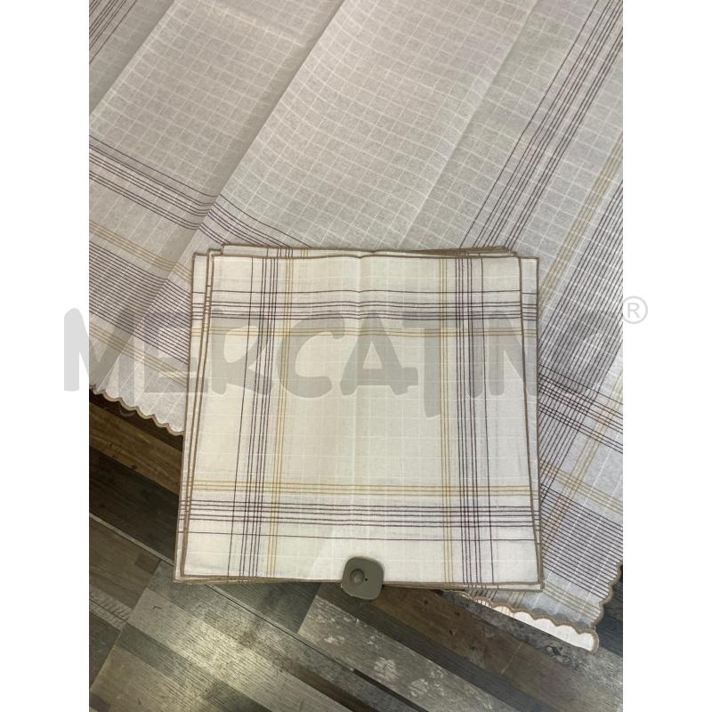 TOVAGLIA RETTANGOLARE BIANCA RIGHINE MARRO GIALLE + 6 TOV | Mercatino dell'Usato Montesilvano 2