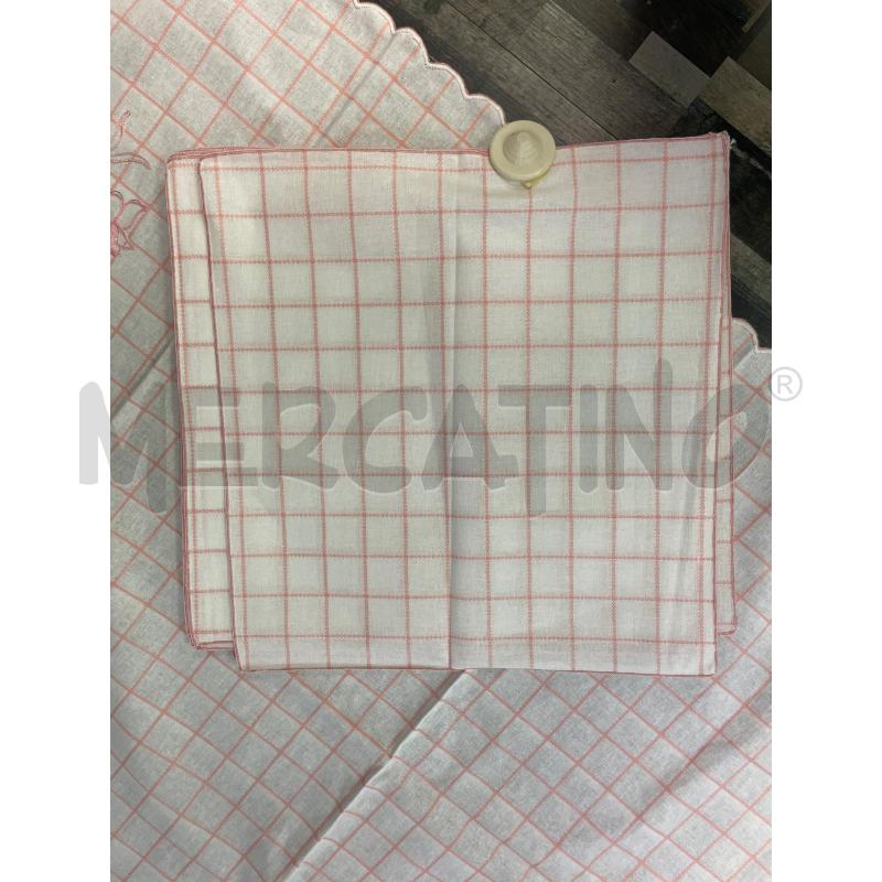 TOVAGLIA RETTANGOLARE COTONE QUADRETTATA ROSA+ 12 TOV  | Mercatino dell'Usato Montesilvano 3