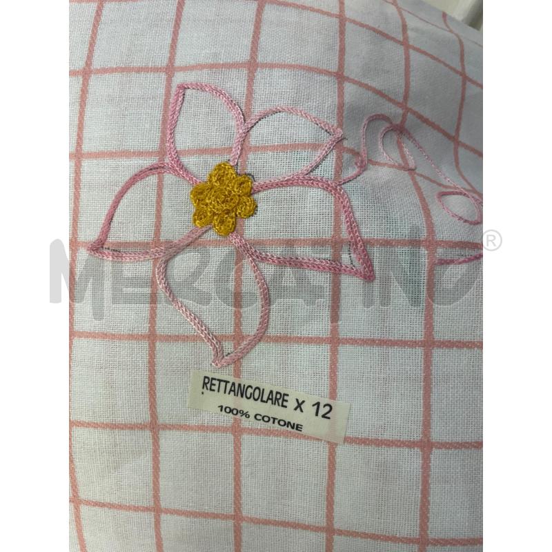 TOVAGLIA RETTANGOLARE COTONE QUADRETTATA ROSA+ 12 TOV  | Mercatino dell'Usato Montesilvano 4