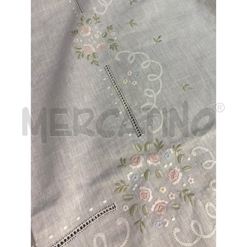 TOVAGLIA RETT BIANCA FIORI ROSA CELESTI 12 TOV | Mercatino dell'Usato Montesilvano 4