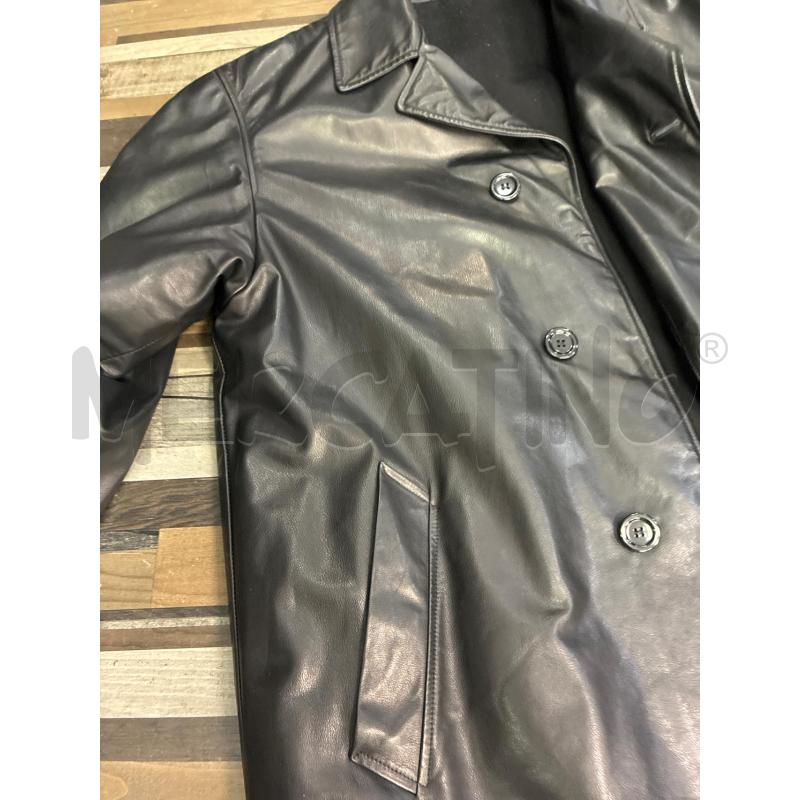 TRENCH UOMO RUFFO PELLE NERO LUNGO | Mercatino dell'Usato Montesilvano 3