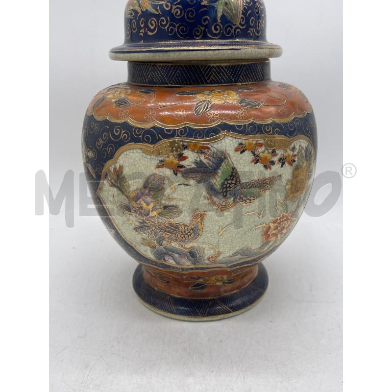 VASO BLU DECORATO SATSUMA | Mercatino dell'Usato Montesilvano 2