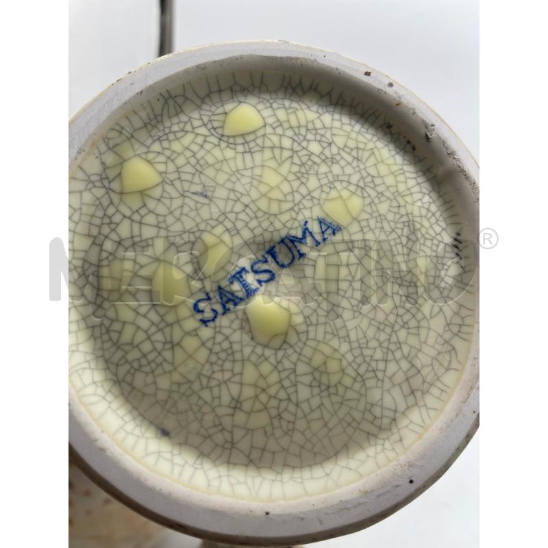 VASO BLU DECORATO SATSUMA | Mercatino dell'Usato Montesilvano 3