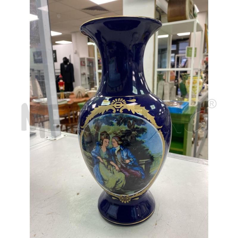 VASO BLU FIGURA UOMO DONNA BORDINO DORATO | Mercatino dell'Usato Montesilvano 1