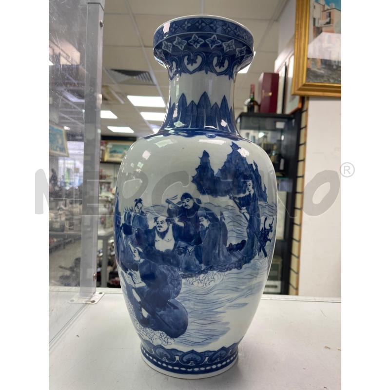 VASO CINESE BIANCO BLU CM 45 | Mercatino dell'Usato Montesilvano 1