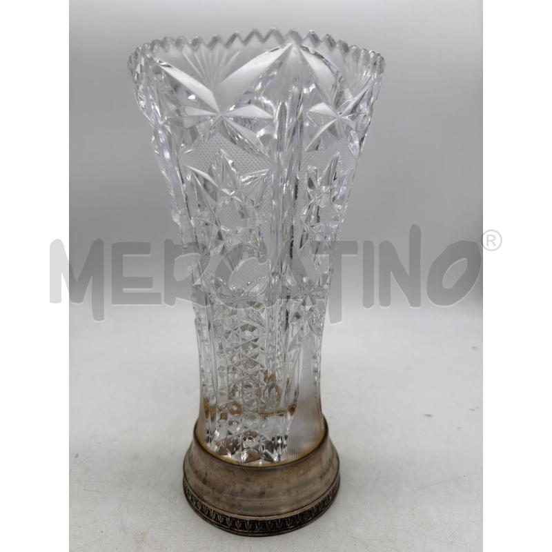 VASO CRISTALLO BASE ARGENTATA CM 24 | Mercatino dell'Usato Montesilvano 1