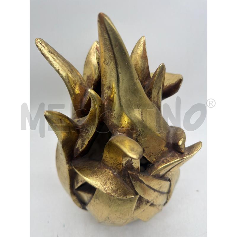 VASO DECORATIVO RESINA DORATA H.33CM | Mercatino dell'Usato Montesilvano 2