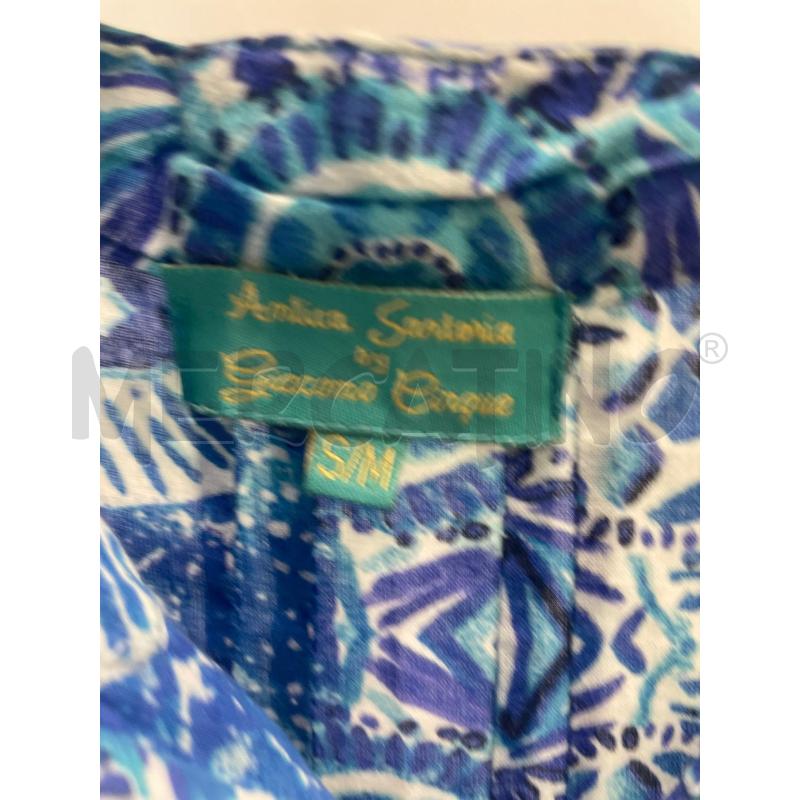VESTITO BAMBINA ANTICA SARTORIA BIANCO FANTASIA BLU AZZURRA | Mercatino dell'Usato Montesilvano 2