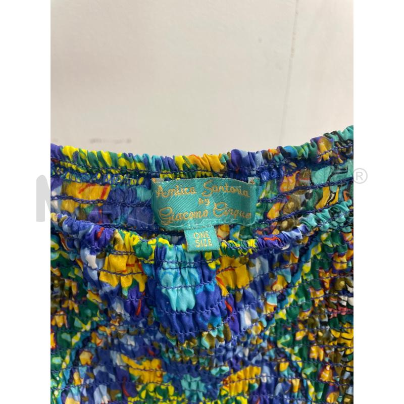 VESTITO BAMBINA ANTICA SARTORIA BLU FANTASIA GIALLA VERDE AZZURRA | Mercatino dell'Usato Montesilvano 2