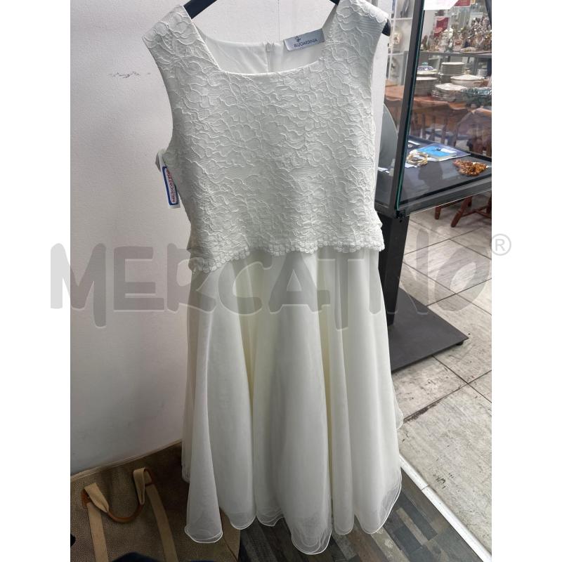 VESTITO BAMBINA BIANCO PIZZO BLU GARDINIA COMUNIONE | Mercatino dell'Usato Montesilvano 1