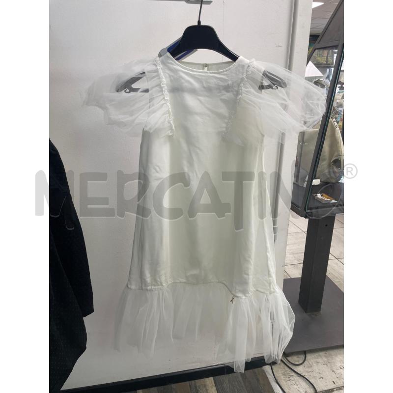 VESTITO BAMBINA PATRIZIA PEPE BIANCO MANICHE VELATE TIPO COMUNIONE | Mercatino dell'Usato Montesilvano 1